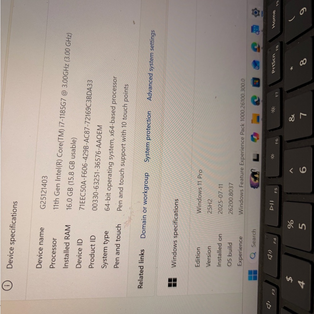 Microsoft surface pro 8 11th Gen Intel Core i7 - Silver